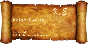 Krisz Evelin névjegykártya